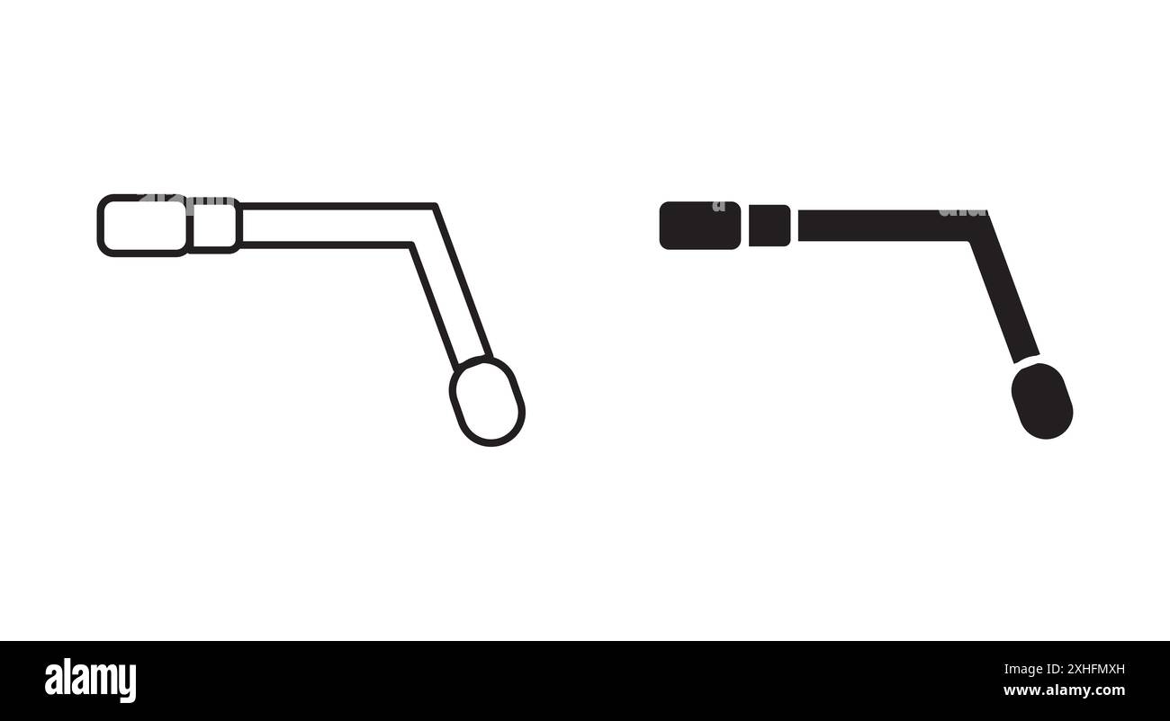 Auto Radstrebe Symbol Schwarzer Linie Kunstvektor in schwarz-weiß Umriss Set Sammlung Zeichen Stock Vektor