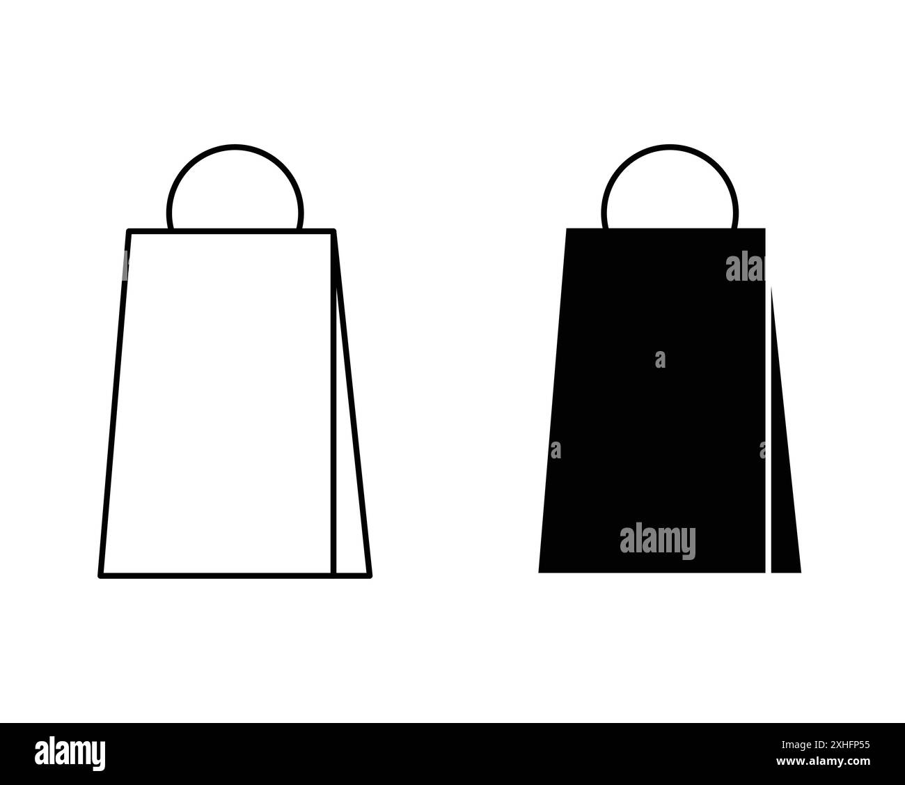 Icon zum Mitnehmen Vektorsymbol oder Zeichensatz in Schwarzweiß-Umrandung Stock Vektor