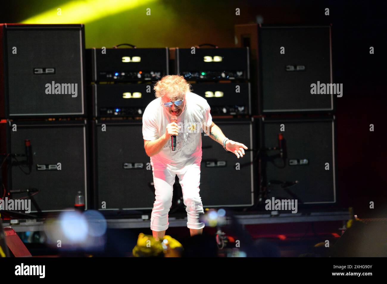 West Palm Beach, USA. Juli 2024. Sammy Hagar tritt am 13. Juli 2024 in West Palm Beach, Florida auf. Die Vorstellung war der Eröffnungsabend der Best of All Worlds Tour. (Foto: Geoffrey Clowes/SIPA USA) Credit: SIPA USA/Alamy Live News Stockfoto