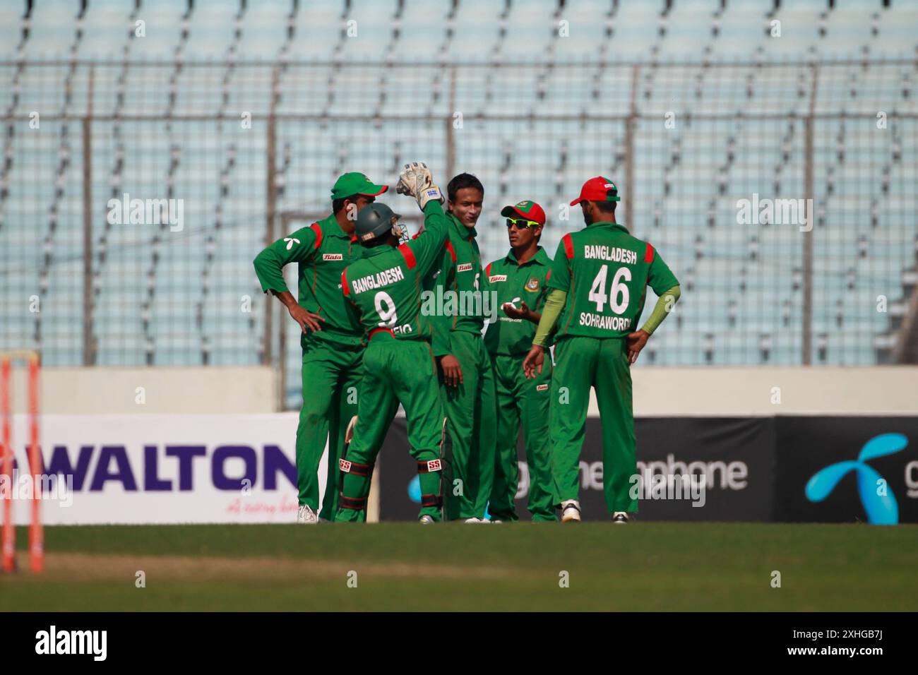 Bangladesch-Simbabwe erstes One Day Inter National (ODI) Match von fünf Spielserien im Sher-e-Bangla National Cricket Stadium in Mirpur, Dhaka, Banglade Stockfoto