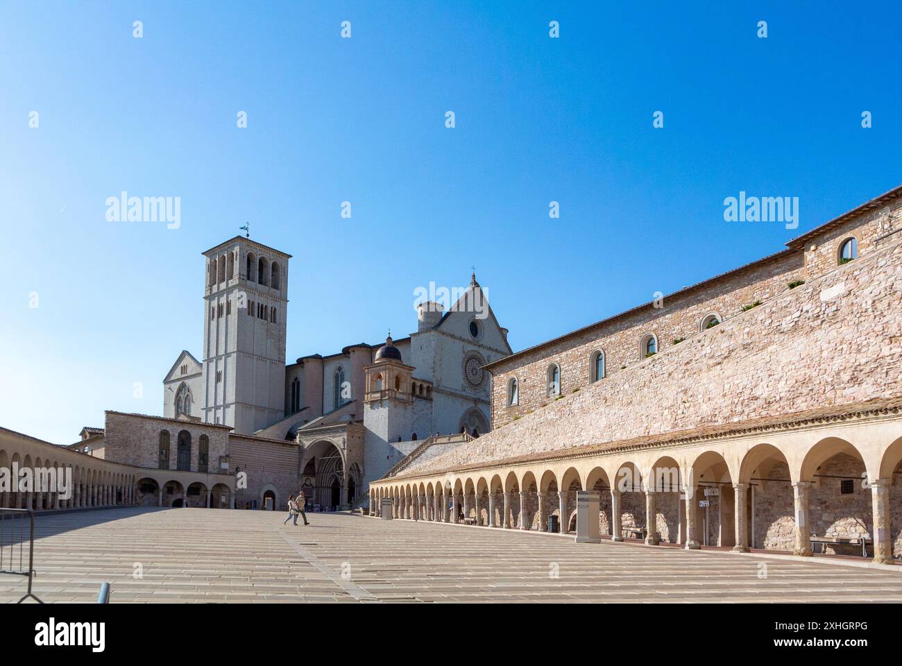 Assisi, Provinz Perugia, Italien, italienische gotische Architektur der Basilika Papale di San Francesco, nur Editorial. Stockfoto