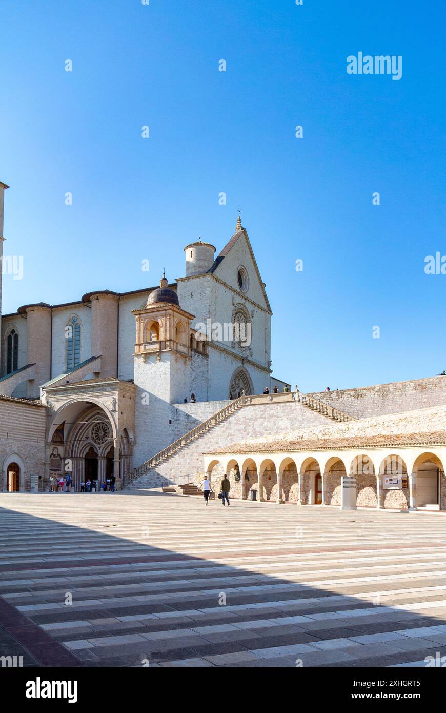 Assisi, Provinz Perugia, Italien, italienische gotische Architektur der Basilika Papale di San Francesco, nur Editorial. Stockfoto