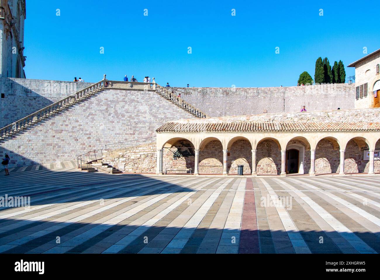 Assisi, Provinz Perugia, Italien, italienische gotische Architektur der Basilika Papale di San Francesco, nur Editorial. Stockfoto