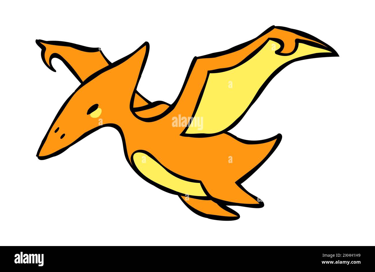 Niedliche Pterodactyl-Vektor-Illustration Stockfoto