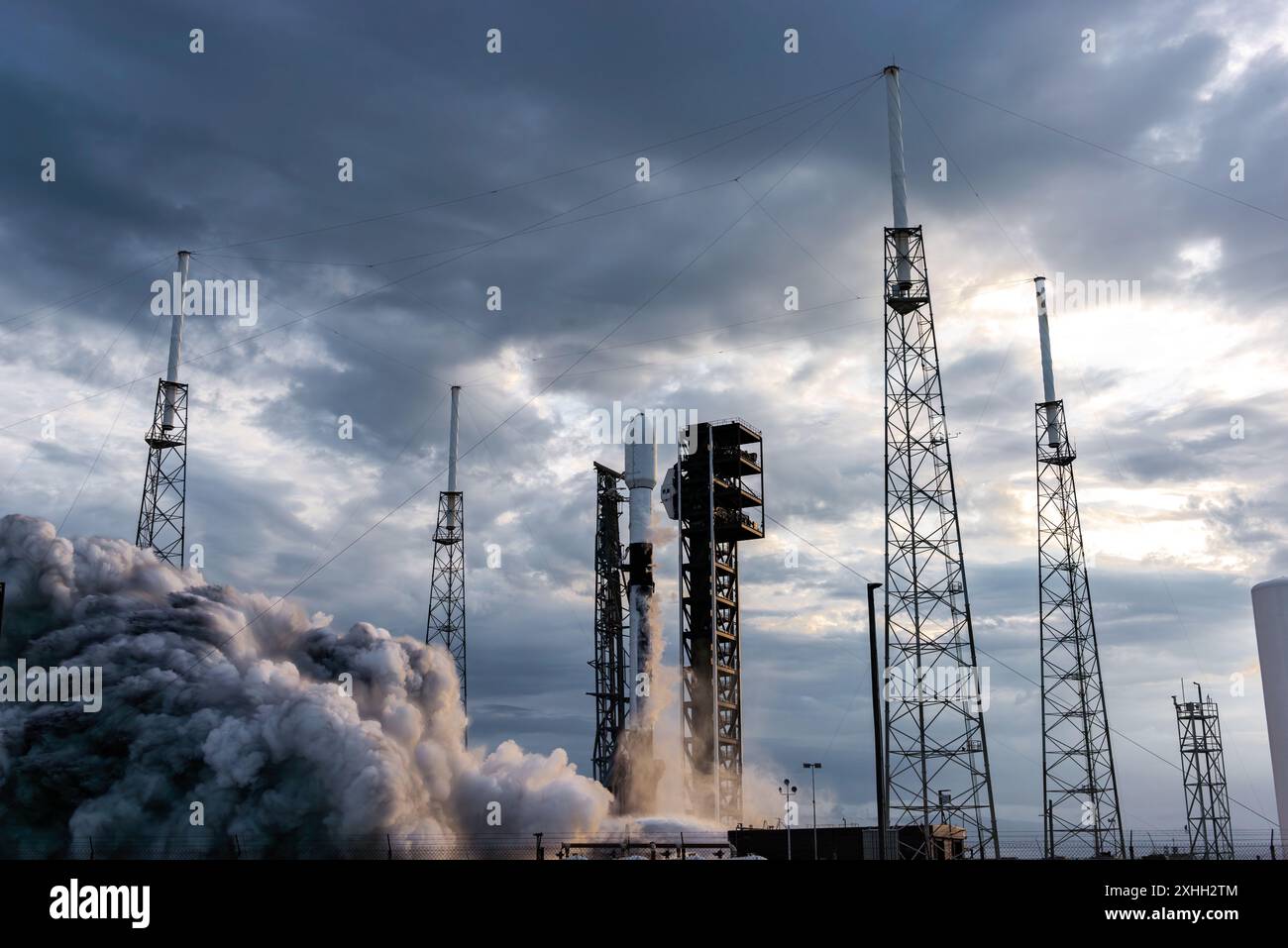 SpaceX Falcon 9 Markteinführung von Türksat 6A Stockfoto
