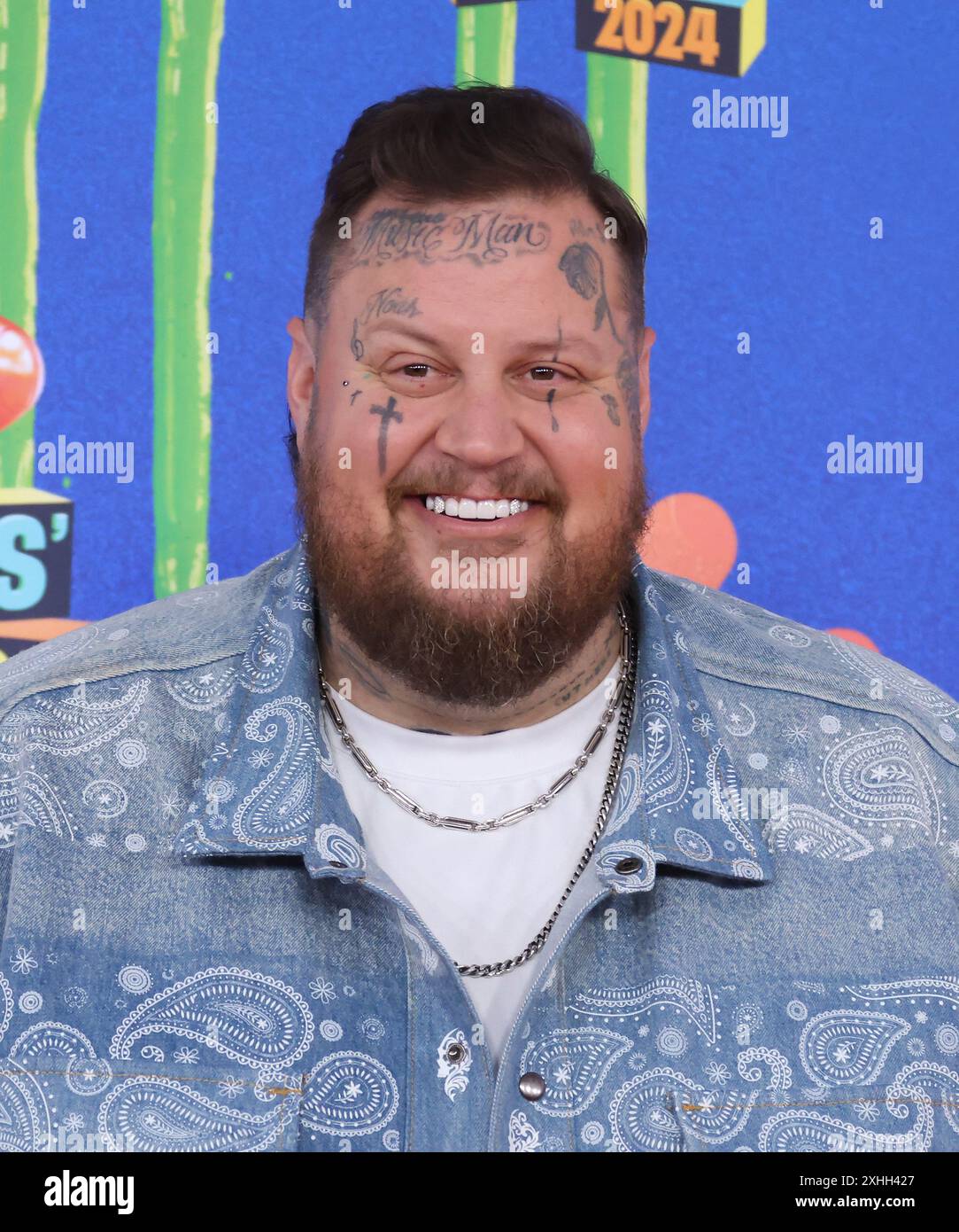 Jelly Roll nimmt am 13. Juli 2024 an den Nickelodeon Kids' Choice Awards 2024 im Barker Hangar in Santa Monica, Kalifornien, Teil. Foto: Crash/imageSPACE/SIPA USA Stockfoto