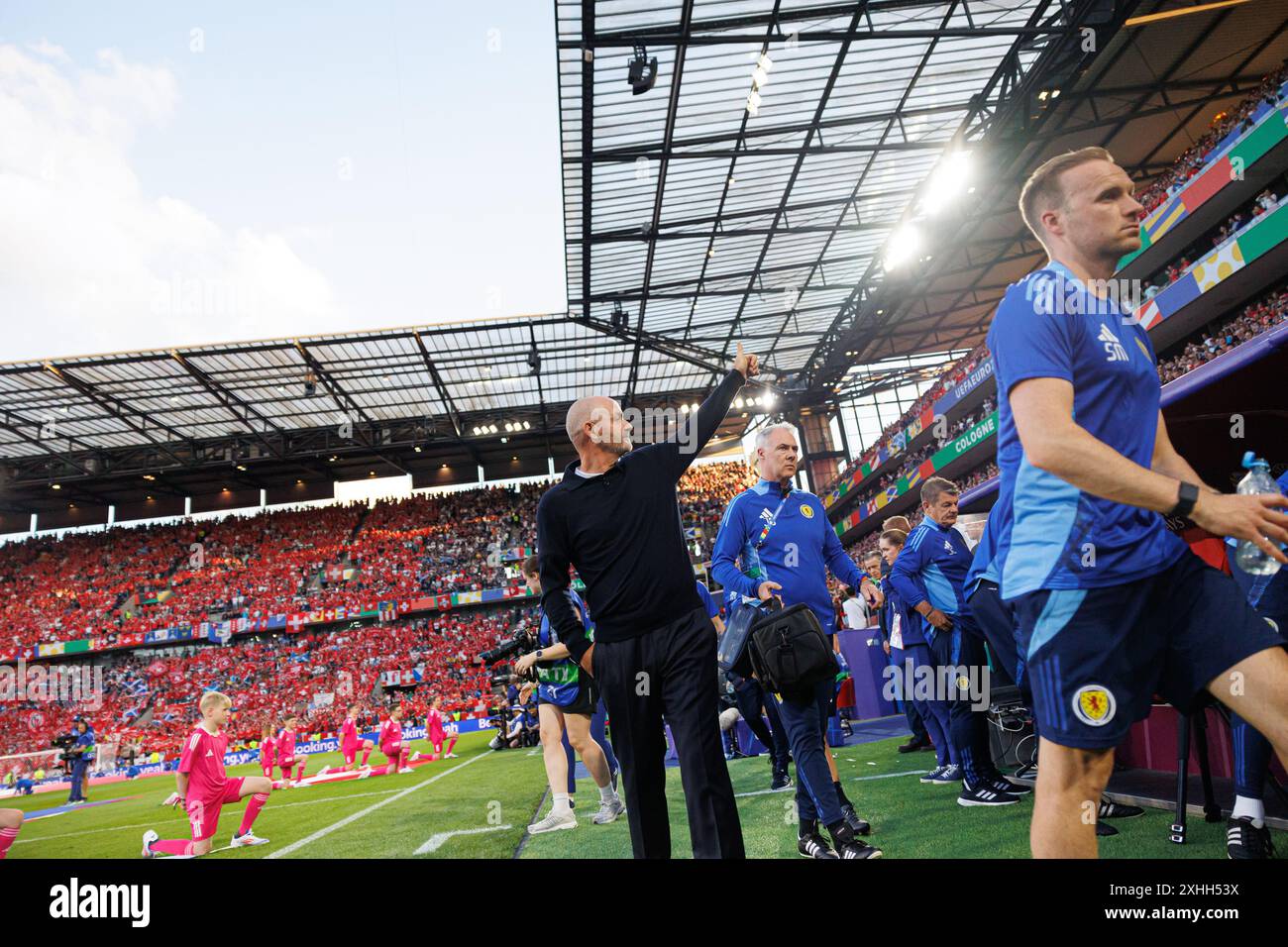 Köln, Deutschland - 19.06.2024: Steve Clarke beim Spiel der UEFA Euro 2024 zwischen den Nationalmannschaften Schottlands und der Schweiz im RheinEnergieStadion Stockfoto