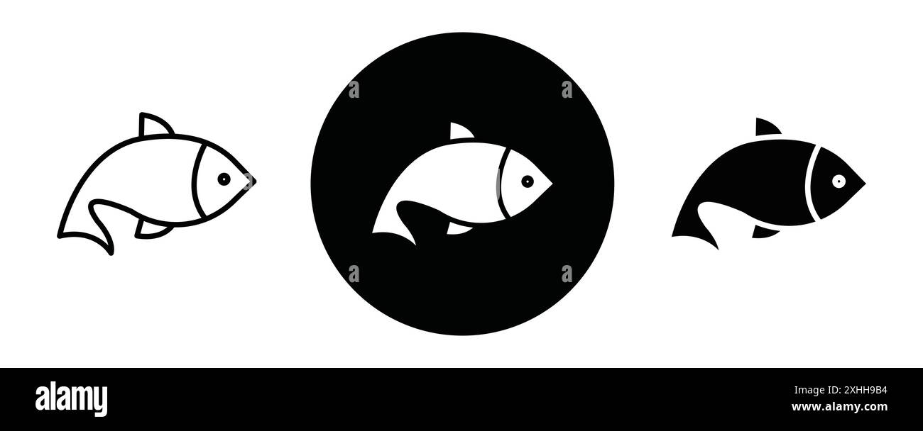 Fisch piktogramm Stock-Vektorgrafiken kaufen - Alamy