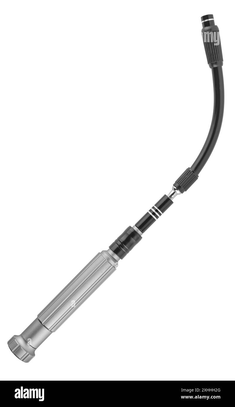 Schraubendreher für verschiedene Bits auf weißem Hintergrund in der Isolierung Stockfoto