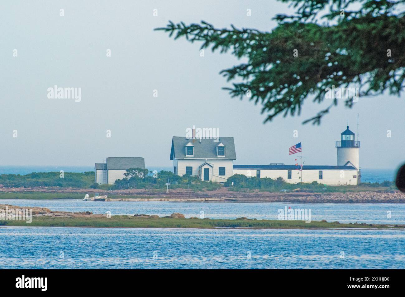 Cape Porpoise ist ein ruhiger Ort zum Nachdenken. Stockfoto