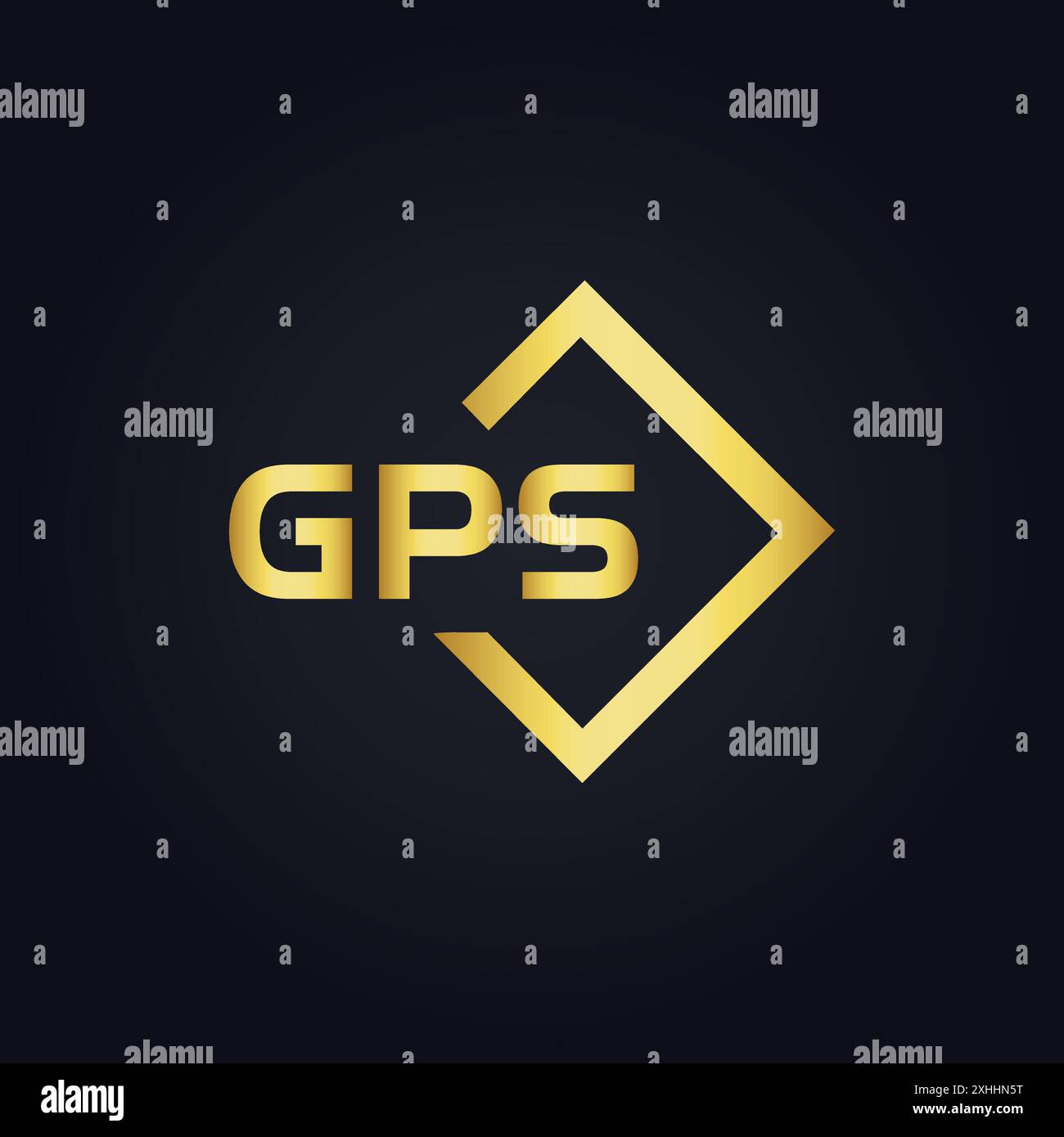 GPS-Logo. AUSFÜHRUNG G P S. Weißer GPS-Buchstabe. GPS, G P S Letter Logo Design. Logodesign mit dem Buchstaben G P S in GOLD, GOLDENES LOGO, DREI, Stil. Letter-Logo-Set Stock Vektor