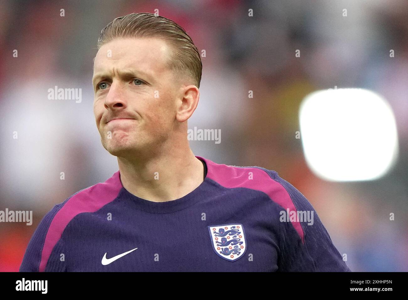 Berlin, Deutschland. Juli 2024. Englands Torhüter Jordan Pickford während des Fußball-Europameisterspiels 2024 zwischen Spanien und England im Olympiastadion Berlin - Sonntag, den 14. Juli 2024. Sport - Fußball . (Foto: Spada/LaPresse) Credit: LaPresse/Alamy Live News Stockfoto