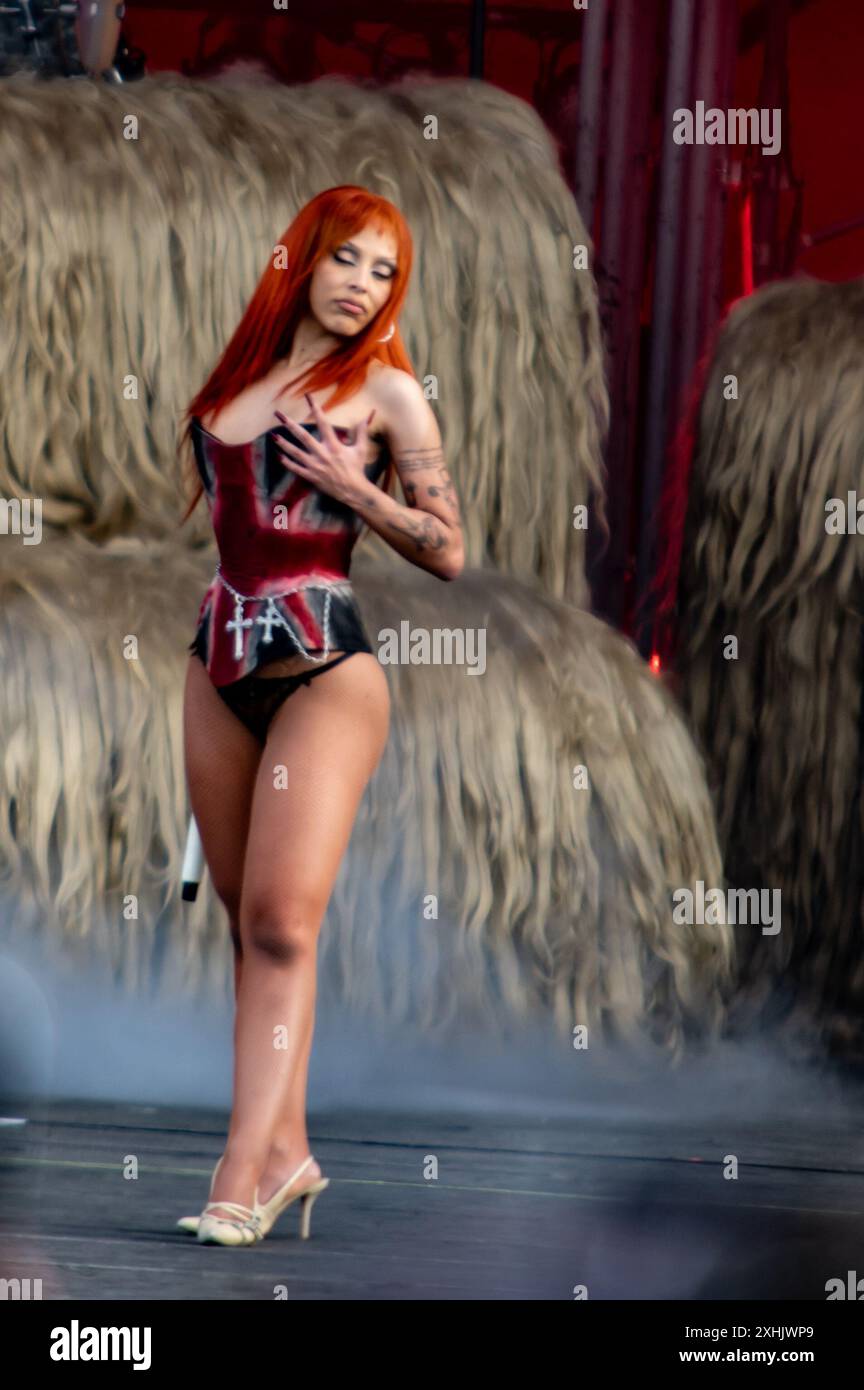 London, Vereinigtes Königreich. Juli 2024. Doja Cat steht für die Hauptbühne des letzten Tages des Wireless Festivall. Cristina Massei/Alamy Live News Stockfoto