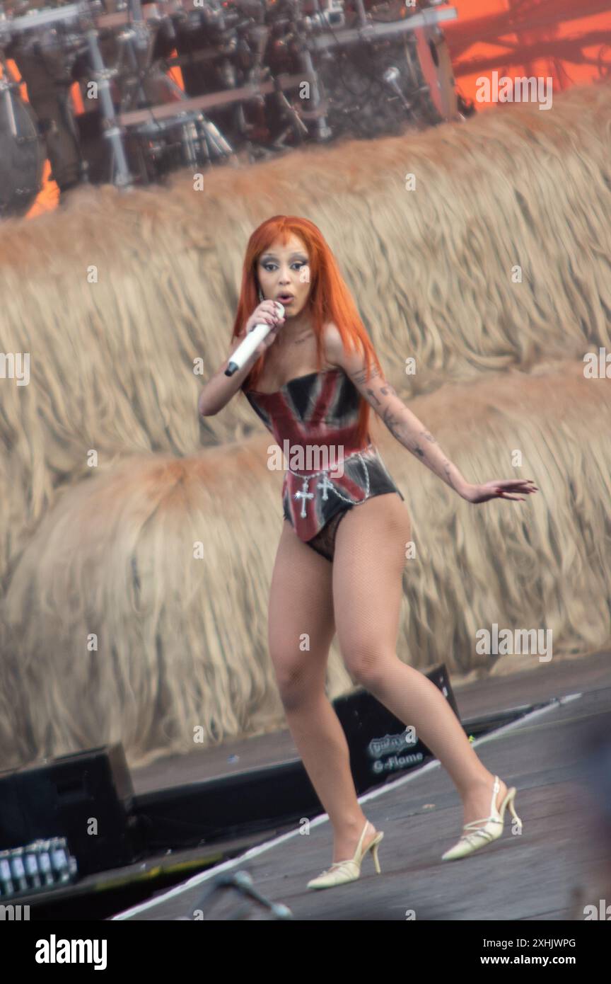 London, Vereinigtes Königreich. Juli 2024. Doja Cat steht für die Hauptbühne des letzten Tages des Wireless Festivall. Cristina Massei/Alamy Live News Stockfoto