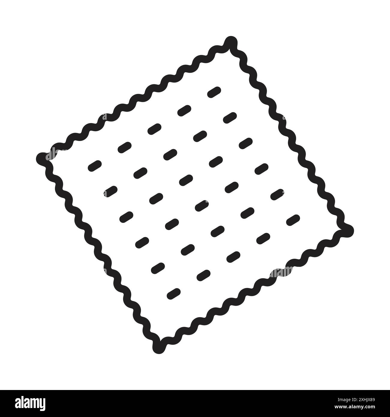 Crackers Icon Black Line Art Vektor in schwarz-weiß Umrisse Set Collection Schild Stock Vektor