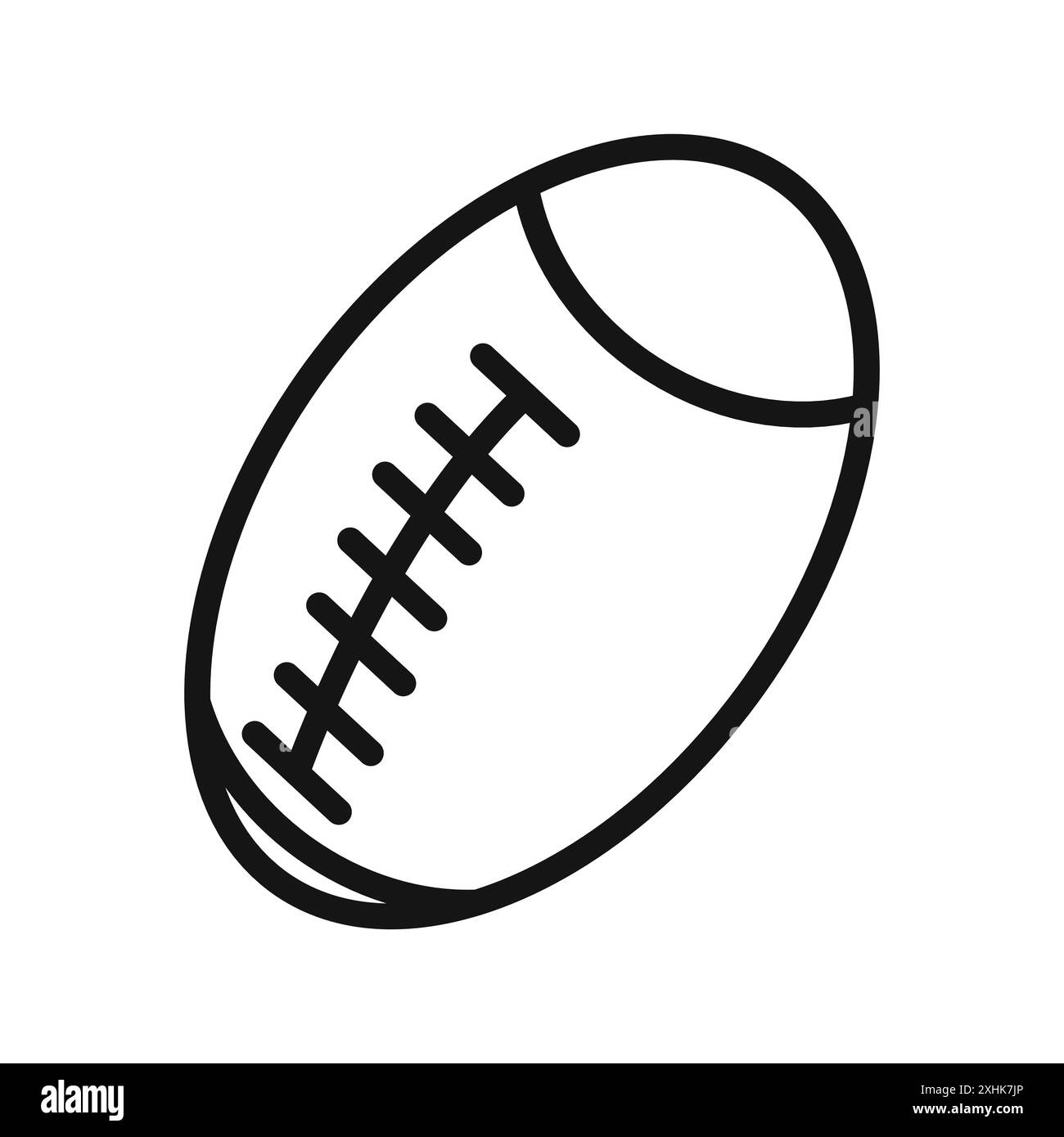 Rugby Icon Black Line Art Vektor in schwarz-weiß Umrisse Set Collection Schild Stock Vektor