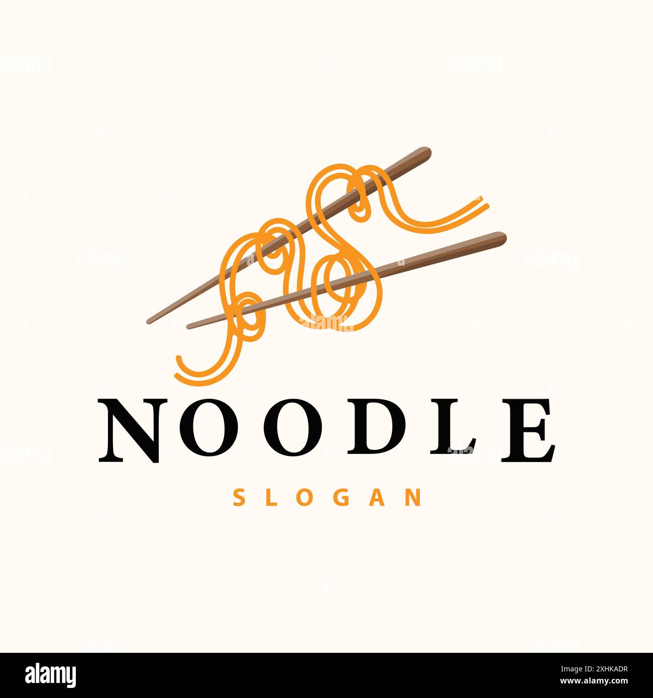 Nudel Logo Vektor traditionelle japanische Lebensmittel Ramen Nudeln Restaurant Marke Silhouette Design Vorlage Stock Vektor