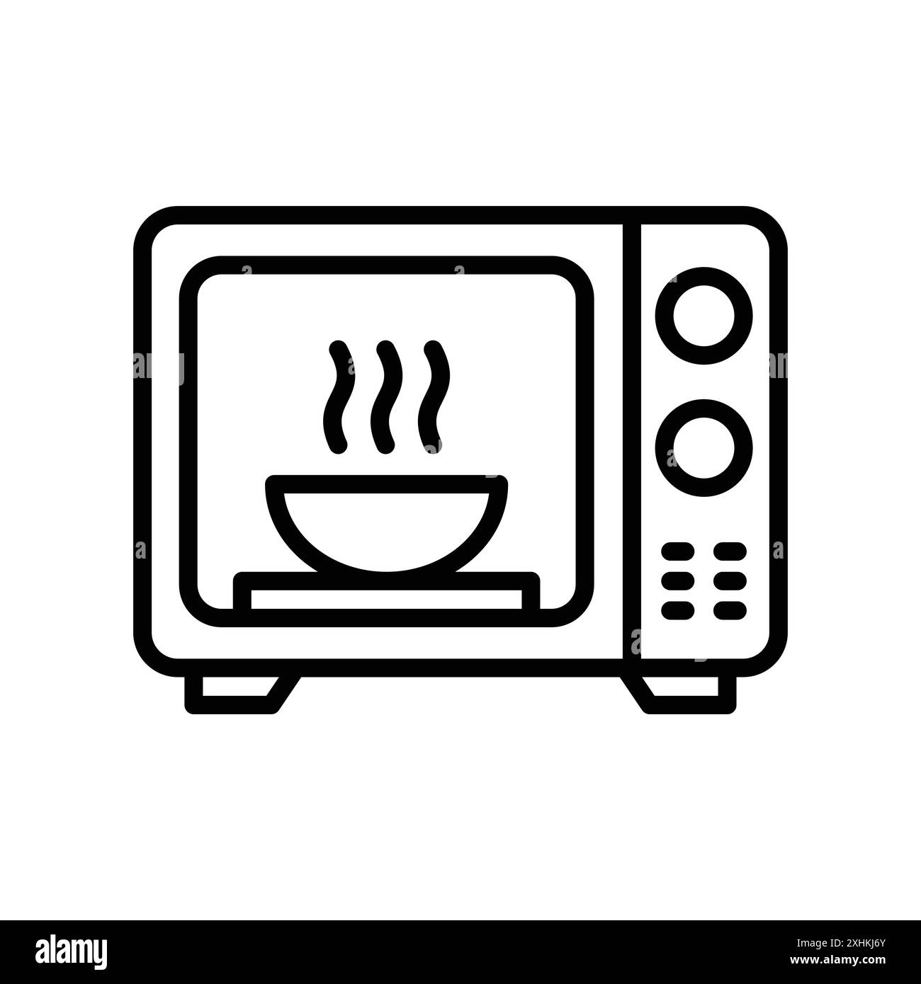 Mikrowellen-Symbol-Vektor-Designvorlage in weißem Hintergrund Stock Vektor