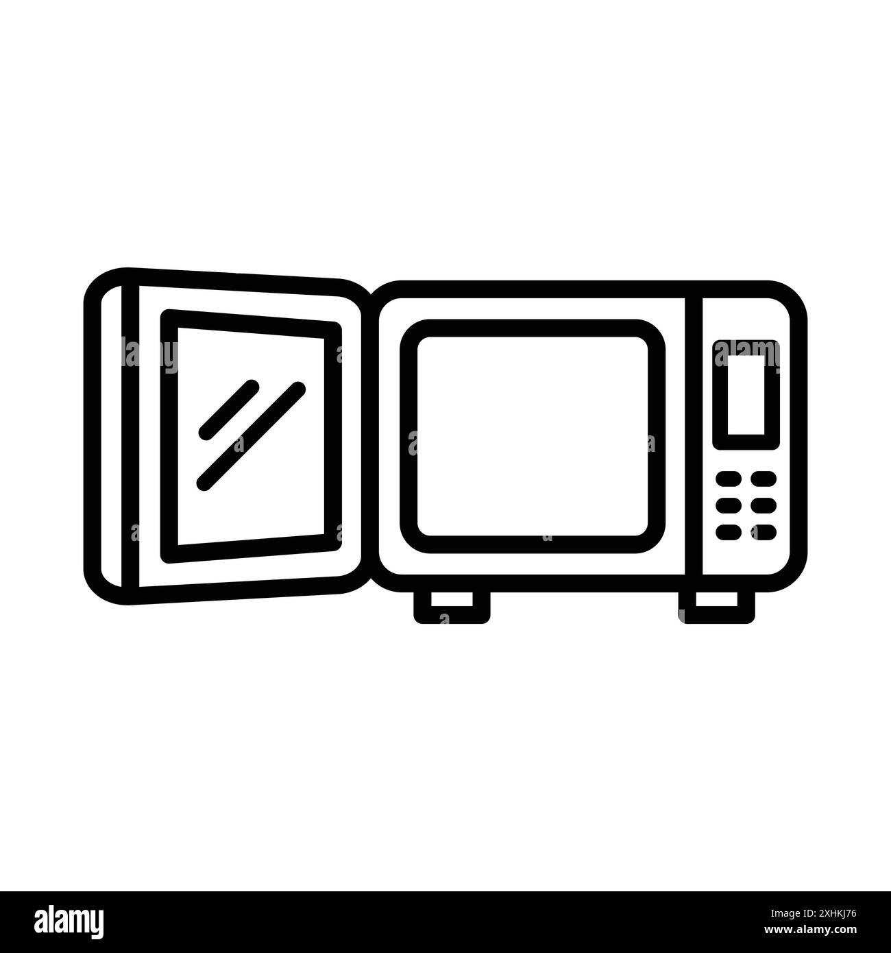 Mikrowellen-Symbol-Vektor-Designvorlage in weißem Hintergrund Stock Vektor
