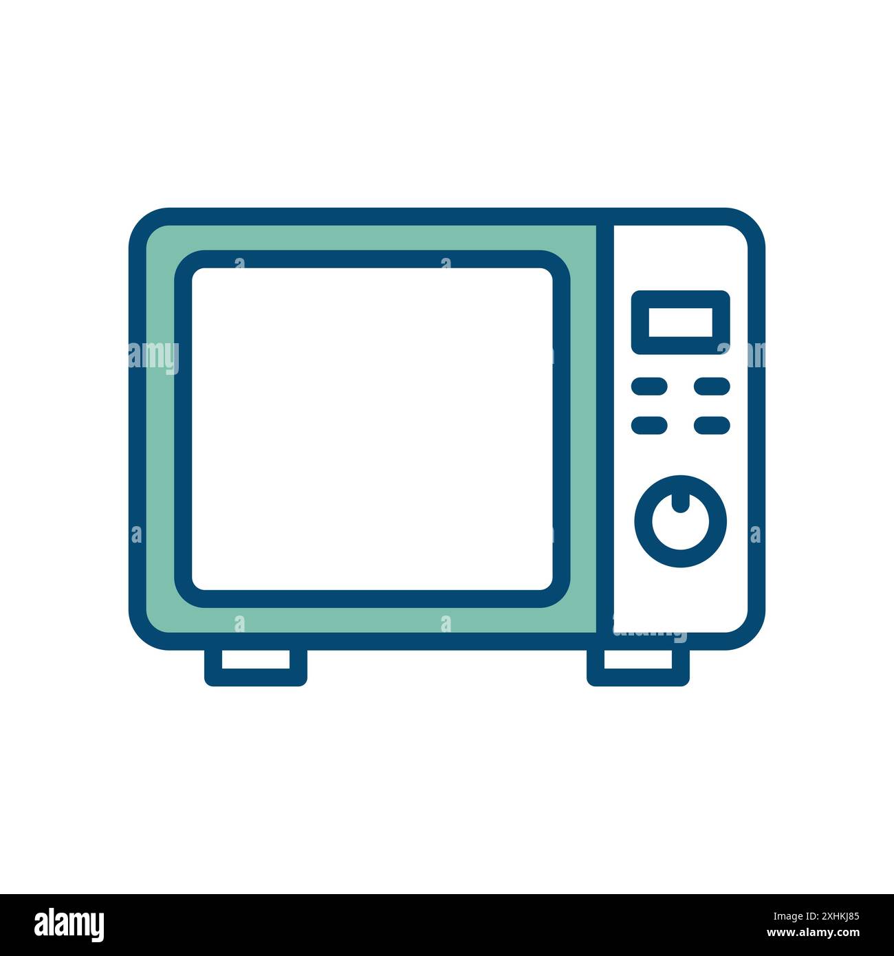 Mikrowellen-Symbol-Vektor-Designvorlage in weißem Hintergrund Stock Vektor