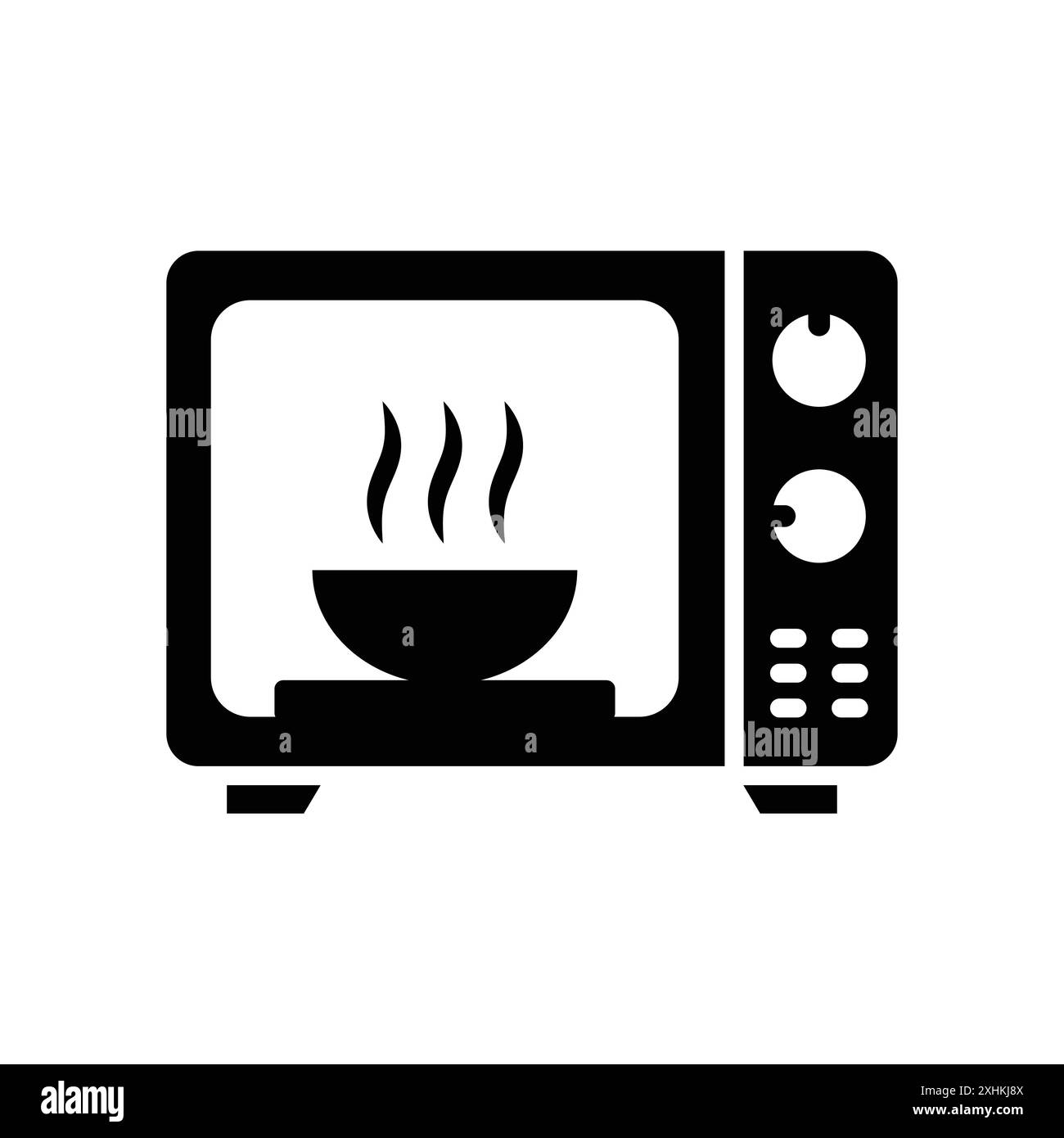 Mikrowellen-Symbol-Vektor-Designvorlage in weißem Hintergrund Stock Vektor