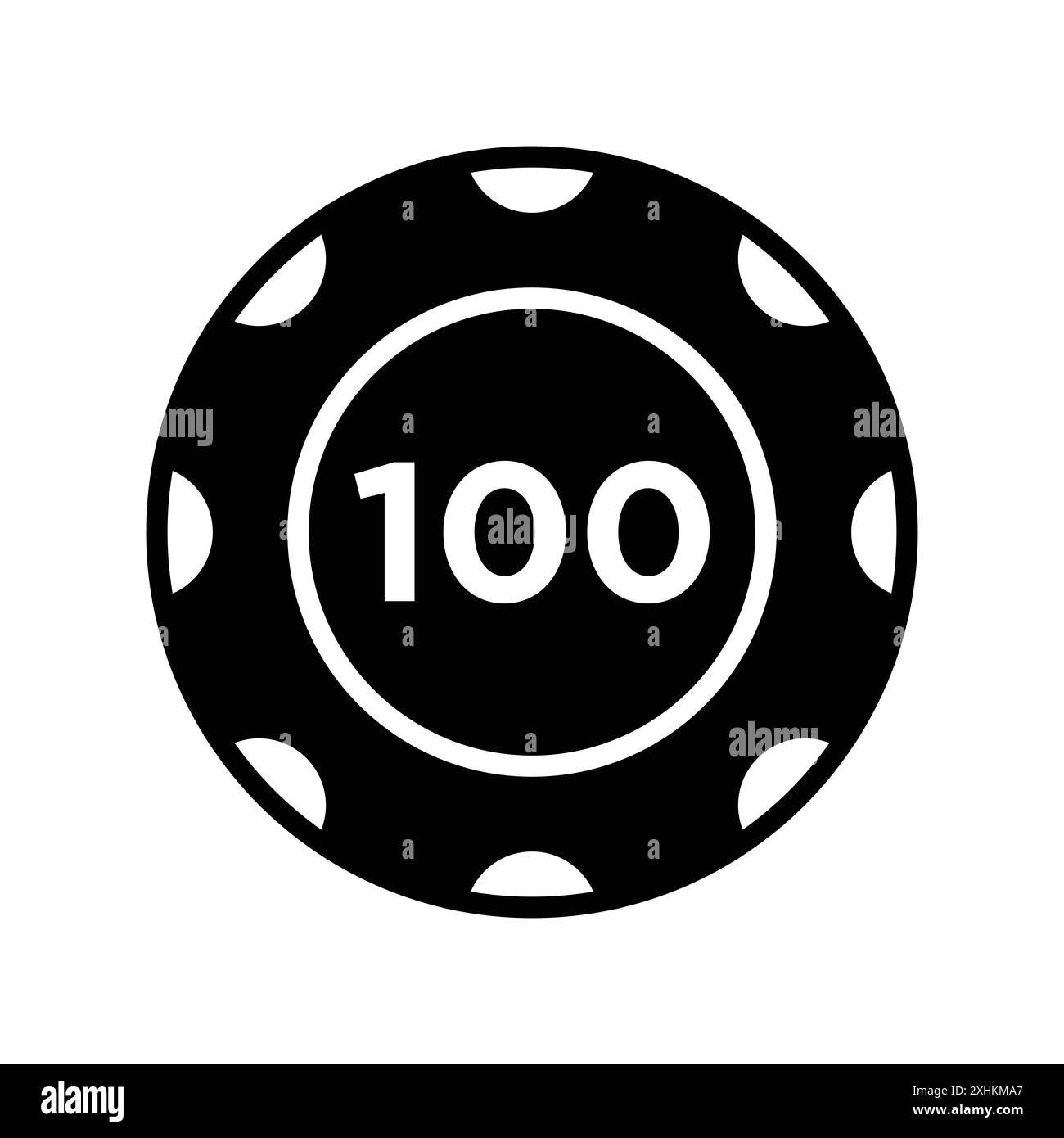 Poker Chip Symbol Vektor Design Vorlage in weißem Hintergrund Stock Vektor