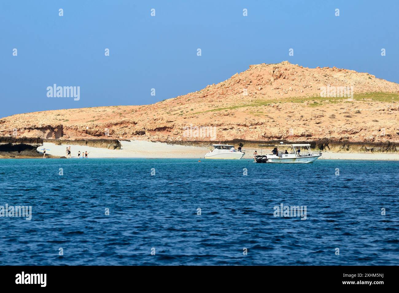 Sultanat Oman, Gouvernement Muscat, Naturschutzgebiet der Daymaniyat-Inseln, Strand Stockfoto