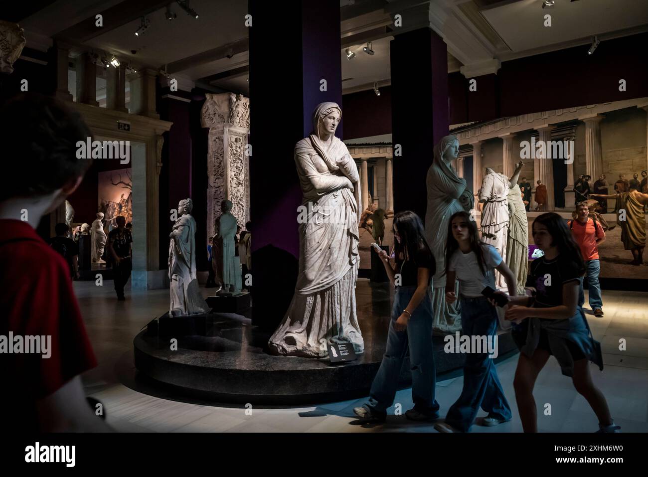 Antike griechische Skulpturen, Archäologisches Museum, Istanbul, Türkei Stockfoto