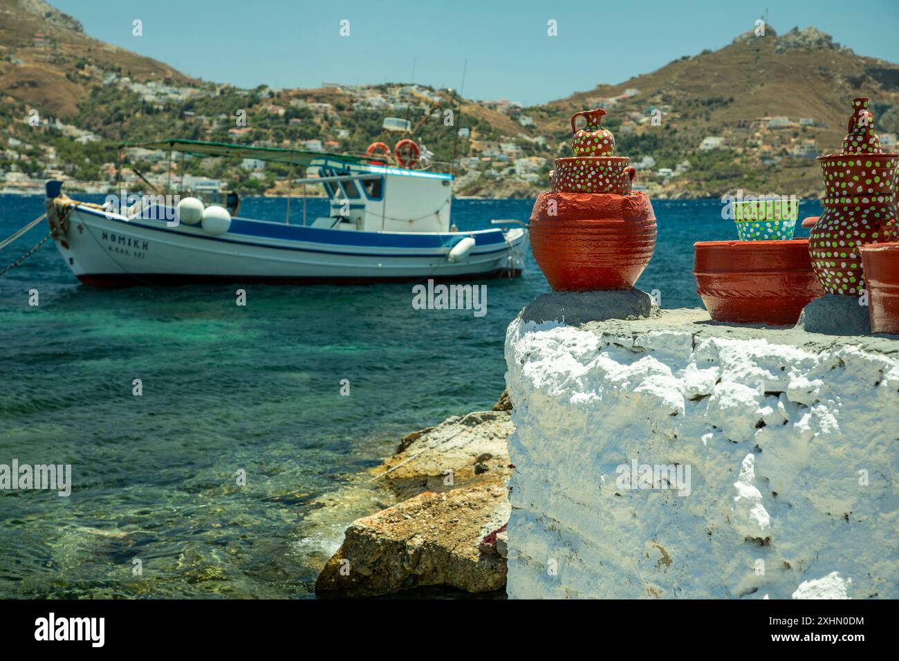 Kalymnos und Telendos Island Stockfoto