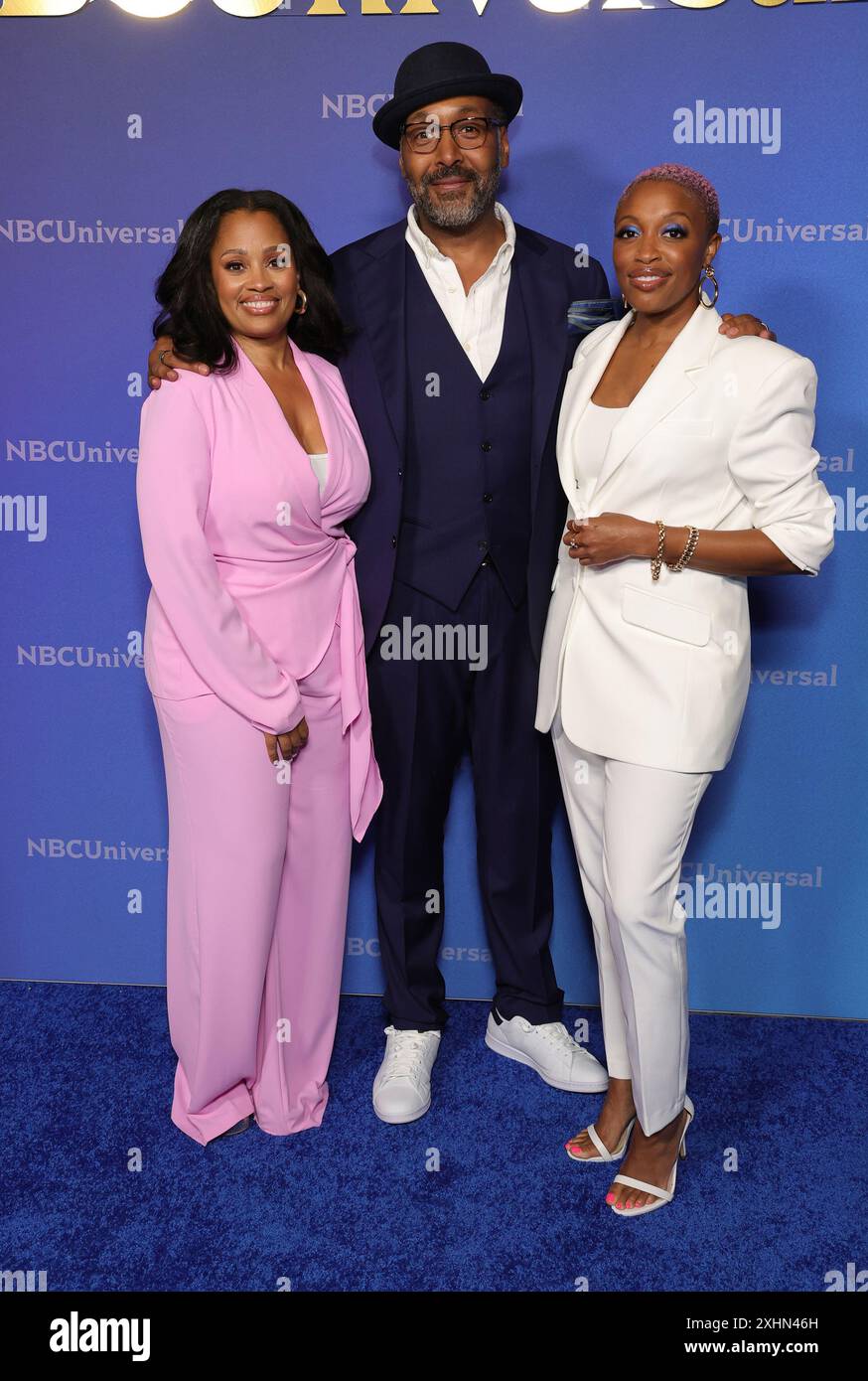 Pasadena, ca. 14. Juli 2024. Maahra Hill, Jesse L. Martin, Travina Springer bei der TCA Summer Press Tour 2024 - NBCUniversal am 14. Juli 2024 im Langham Huntington in Pasadena, Kalifornien. Quelle: Faye Sadou/Media Punch/Alamy Live News Stockfoto