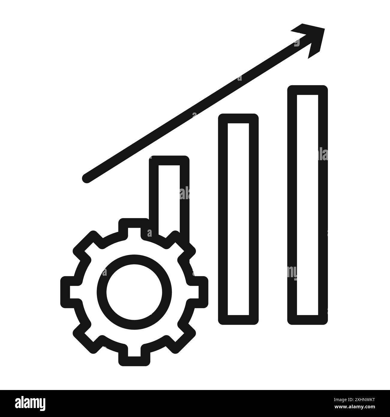 Business Excellence Icon Black Line Art Vektor in schwarz-weiß Umrisse Set Collection Schild Stock Vektor