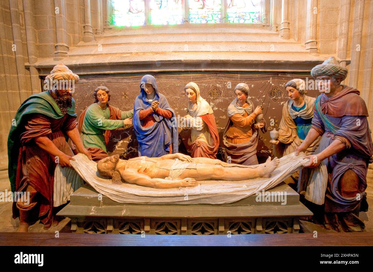 Frankreich, Finistere, Quimper, religiöse Szene in der Kathedrale Saint-Corentin Stockfoto