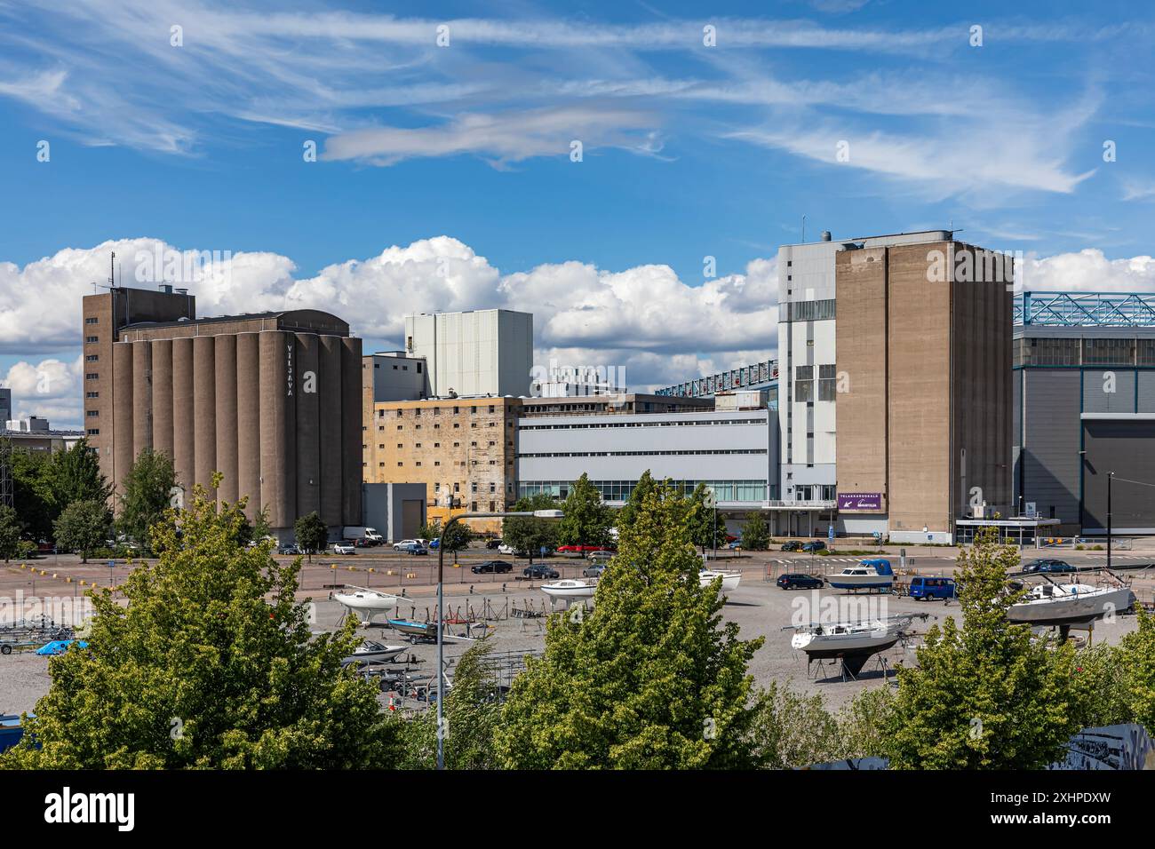 Blick auf Hernesaari, Helsinki Finnland Stockfoto