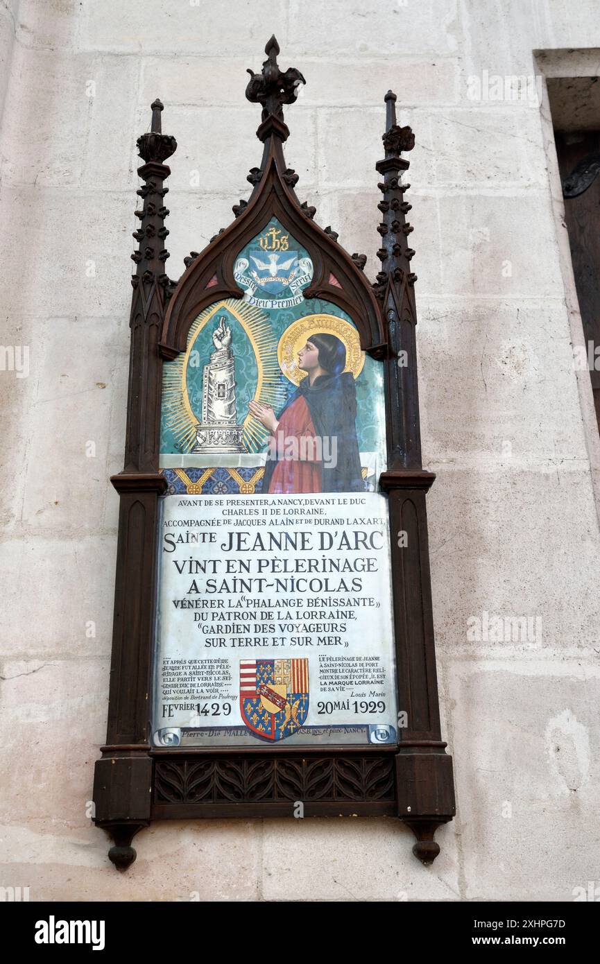 Frankreich, Meurthe-et-Moselle, Hafen St. Nicolasde, Basilika St. Nicolas und St. Nicolas sind schon seit langer Zeit sehr beliebt seit Jeanne d'Arc Stockfoto