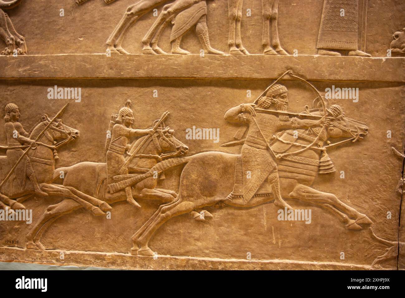 Löwenjagd von Ashurbanipal. British Museum, London, England. Stockfoto