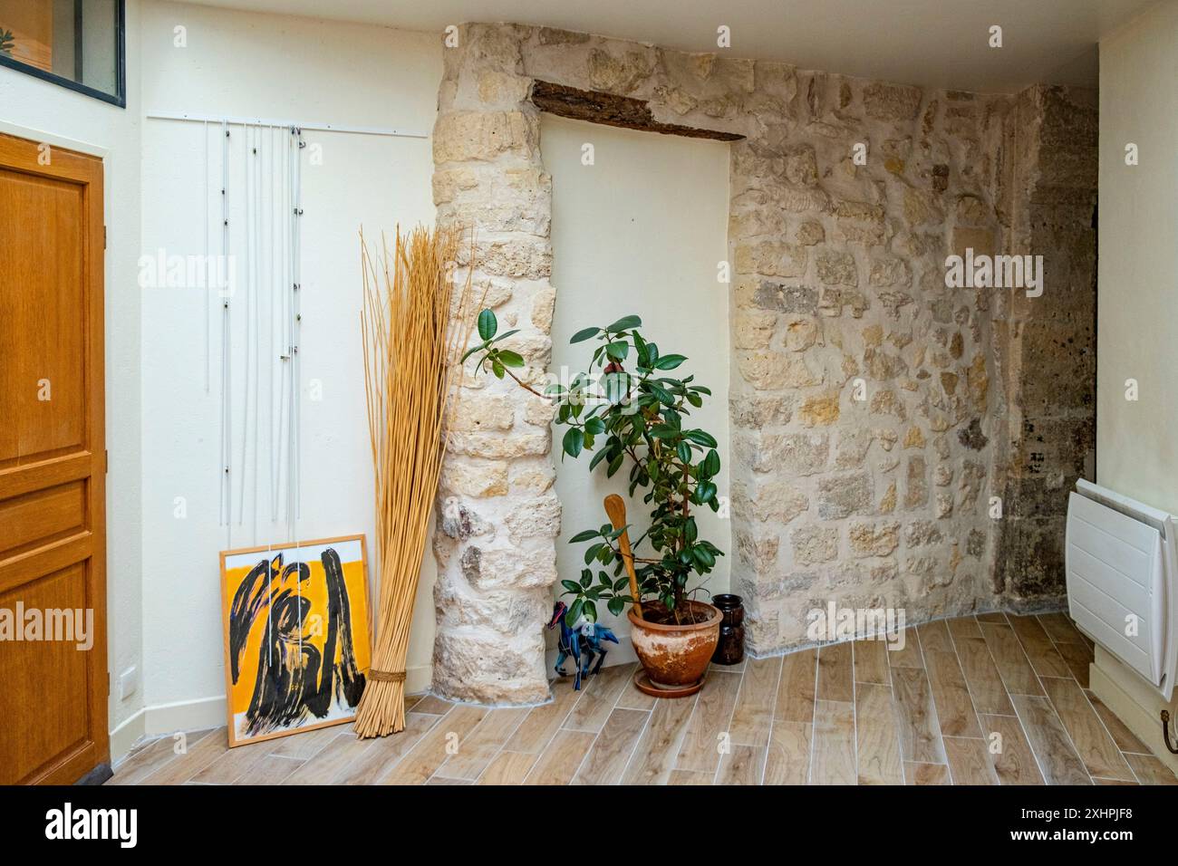 Frankreich, Paris, Überreste der Einfriedung von Philippe Auguste, Nr. 34 Dauphine Street Stockfoto