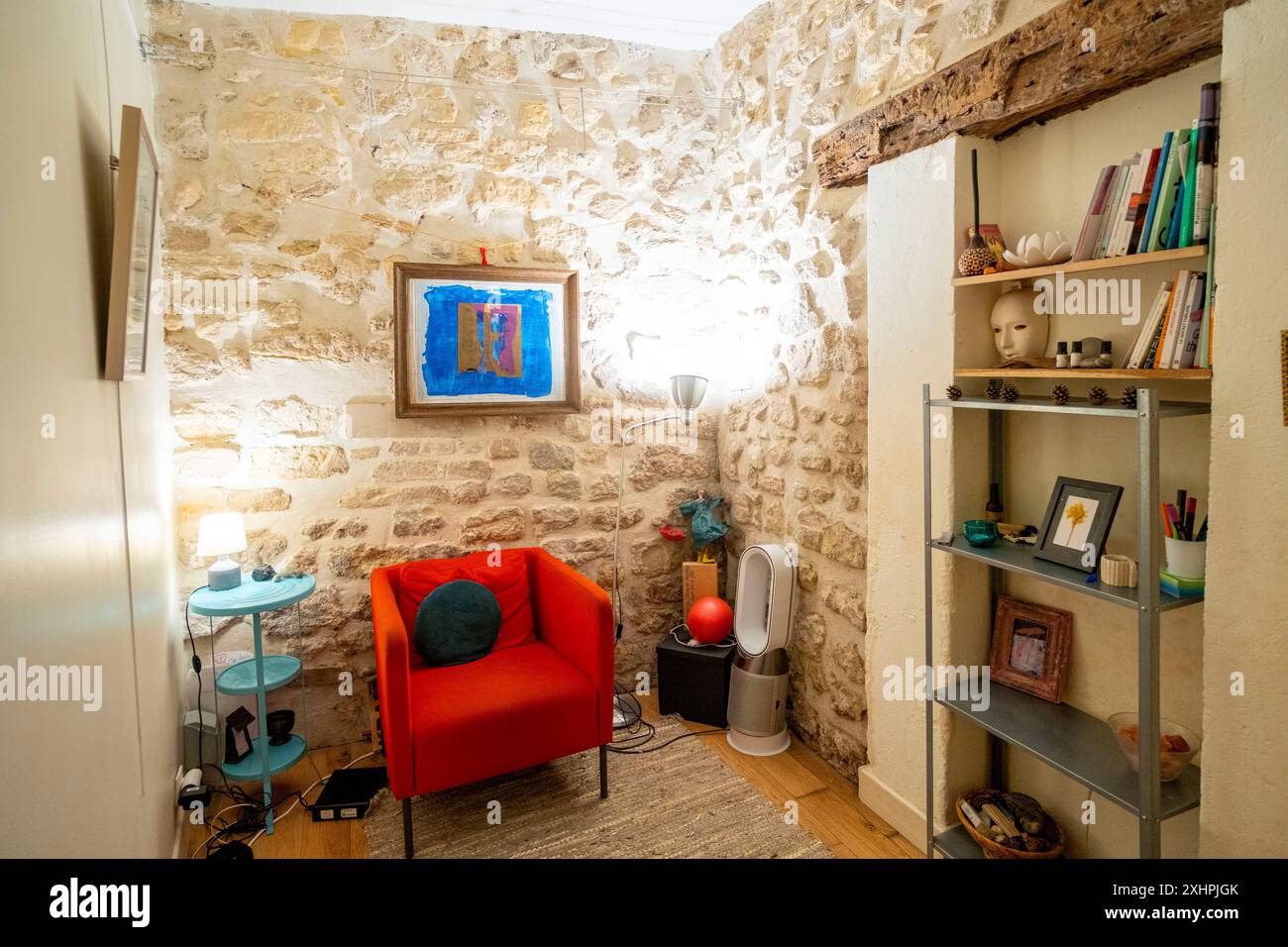 Frankreich, Paris, Überbleibsel der Einfriedung von Philippe Auguste, Psychotherapie-Büro Le Laboratoire, 34 Dauphine Street Stockfoto
