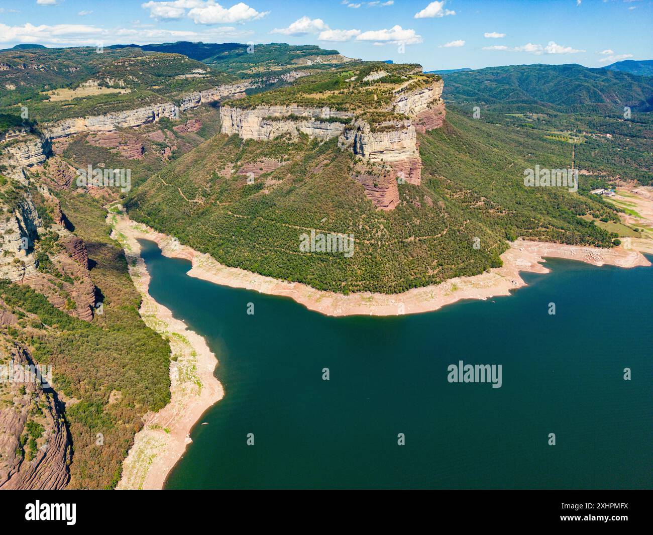 Spanien, Katalonien, Stausee Sau (Pantà de Sau) (Luftaufnahme) Stockfoto