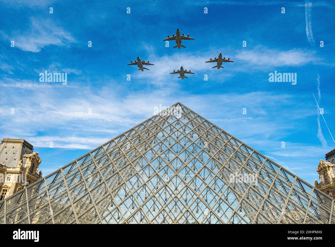 Frankreich, Paris, Parade der französischen Luftfahrt zur Parade am 14. Juli 2022, Louvre-Esplanade Stockfoto