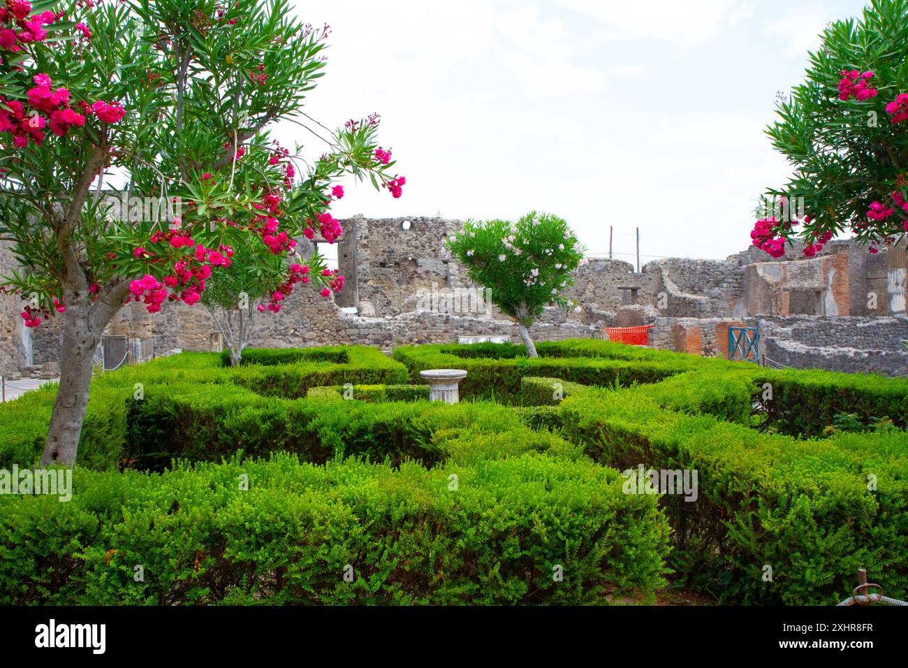 Überreste einer pompejanischen Villa. Pompeji, Italien. Stockfoto