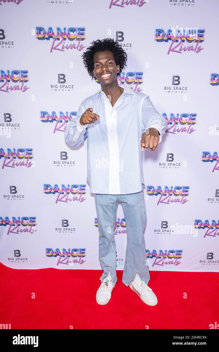 Los Angeles, USA. Juli 2024. Schauspieler Tim Johnson Jr. besucht die Premiere von Dance Rivals im Saban Theater, Los Angeles, CA, 14. Juli 2024 Credit: Eugene Powers/Alamy Live News Stockfoto