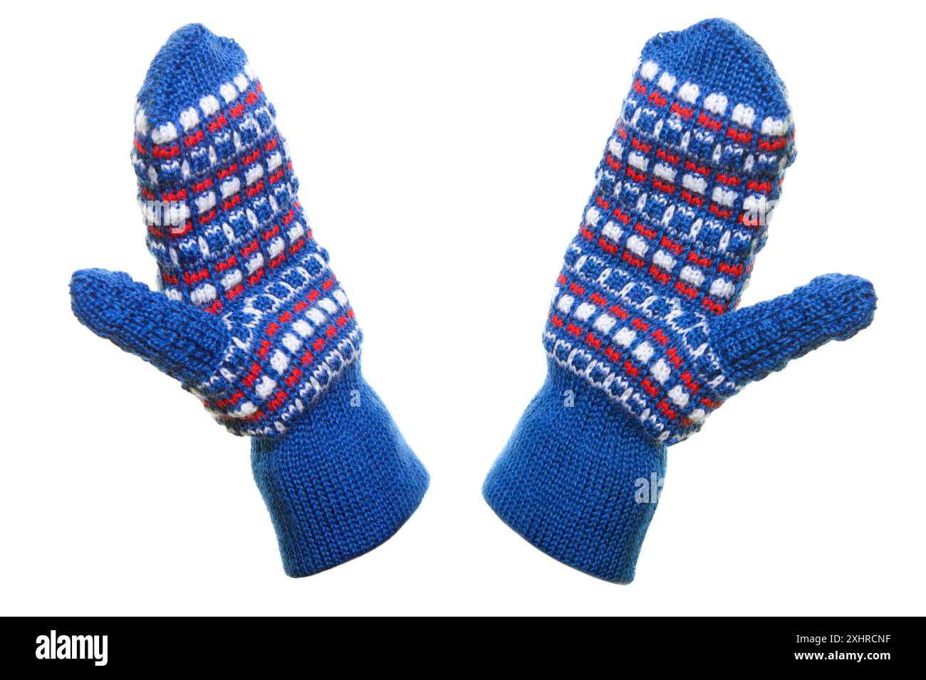 Kalten Winter Saison Wolle Kleidung menschliche Hand Handschuh Stockfoto