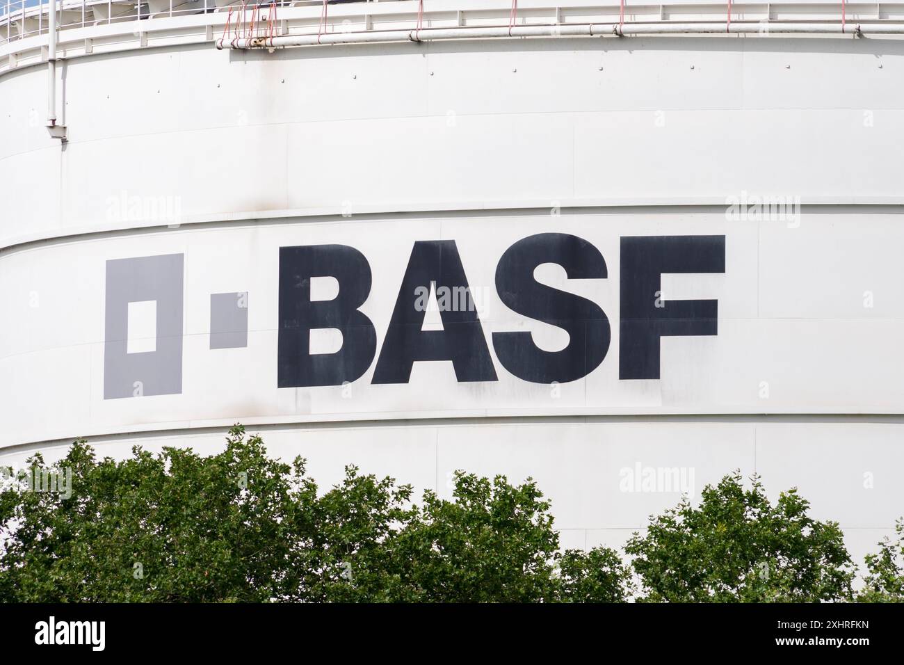 BASF, Lugwigshafen am Rhein, Industriegebiet Mannheim, Baden-Württemberg, Deutschland Stockfoto