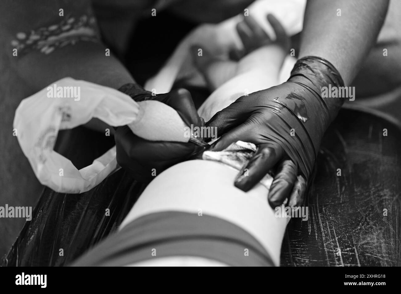 Details auf der Tattoo Convention in Malmö Schweden am 11. november 2023. Stockfoto