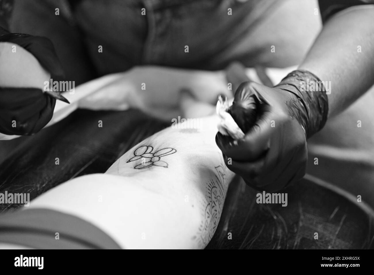 Details auf der Tattoo Convention in Malmö Schweden am 11. november 2023. Stockfoto