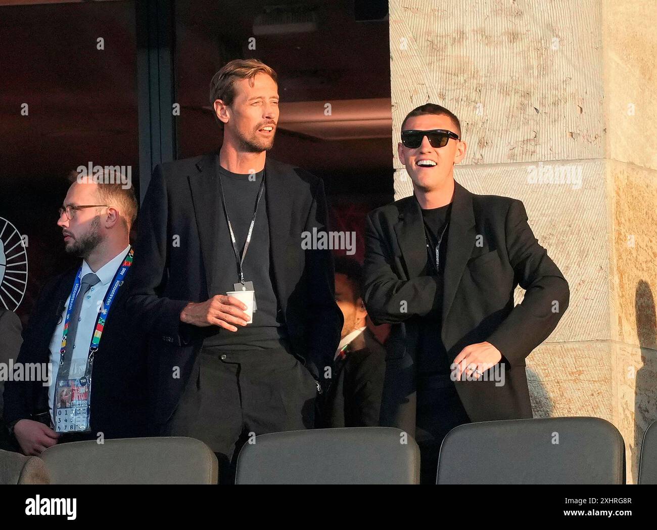 14.07.2024, Olympiastadion, Berlin, GER, EM UEFA 2024, Finale, Spanien gegen England, im Bild der ehemalige englische Fußballspieler Peter Crouch Stockfoto