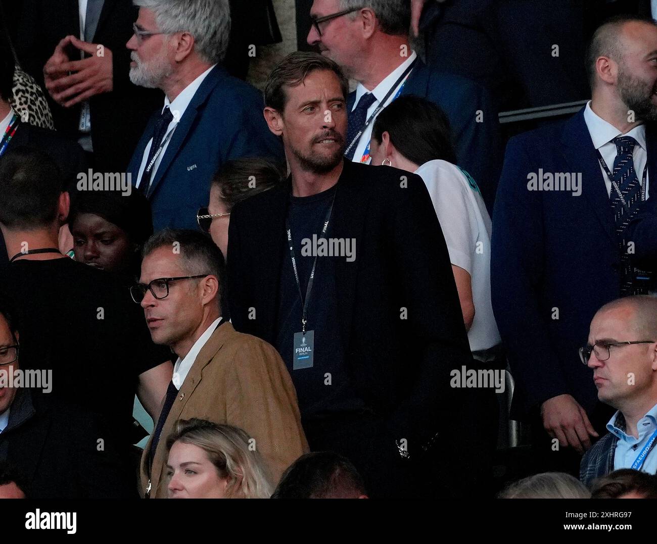 14.07.2024, Olympiastadion, Berlin, GER, EM UEFA 2024, Finale, Spanien gegen England, im Bild der ehemalige englische Fußballspieler Peter Crouch Stockfoto
