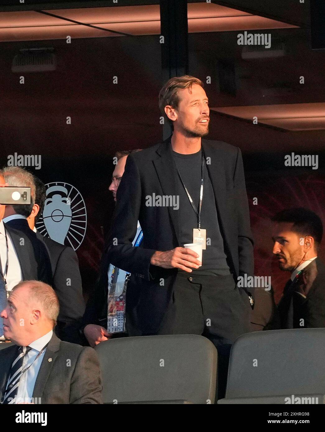 14.07.2024, Olympiastadion, Berlin, GER, EM UEFA 2024, Finale, Spanien gegen England, im Bild der ehemalige englische Fußballspieler Peter Crouch Stockfoto