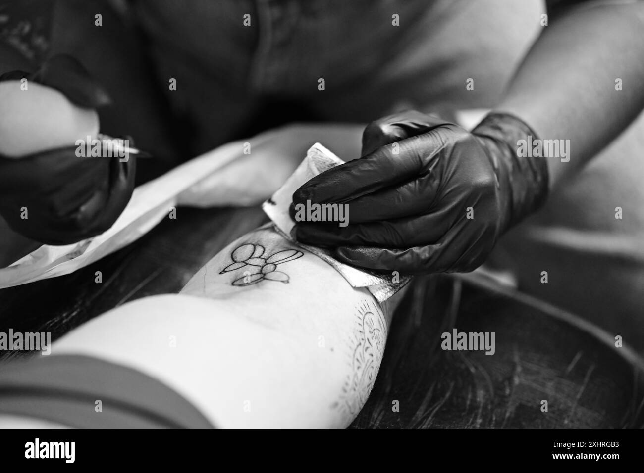 Details auf der Tattoo Convention in Malmö Schweden am 11. november 2023. Stockfoto