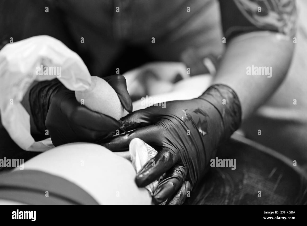 Details auf der Tattoo Convention in Malmö Schweden am 11. november 2023. Stockfoto